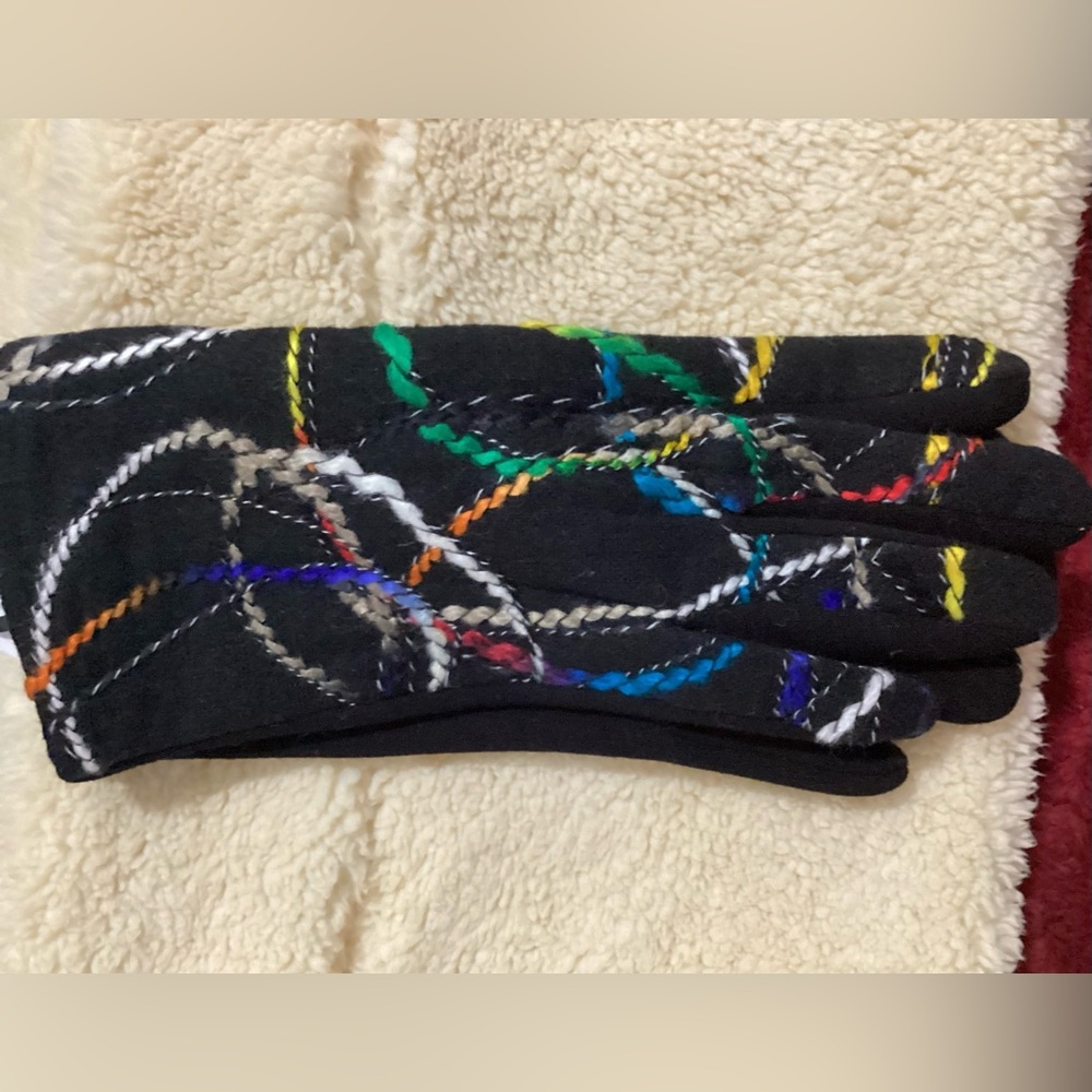 Justin Gregory Embroidery Abstract Gloves